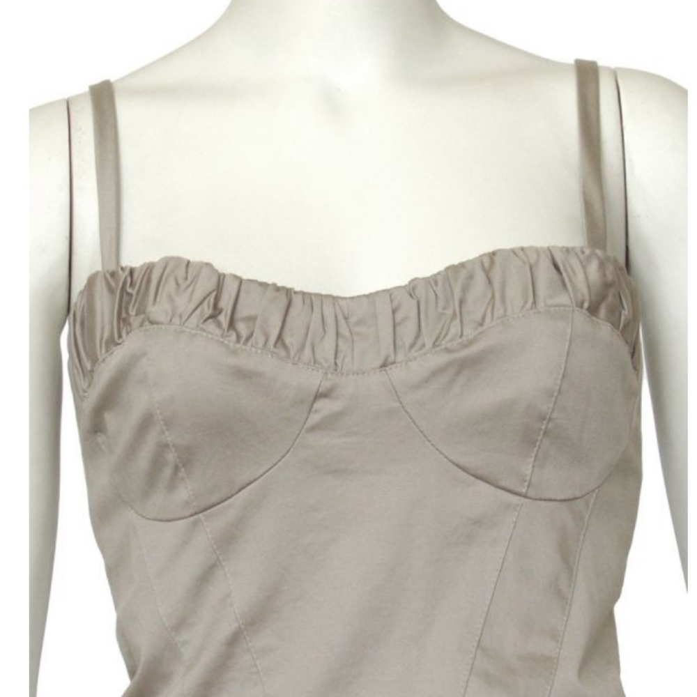NWT Nanette Lepore Khaki Bustier Dress - Picture 2 of 10